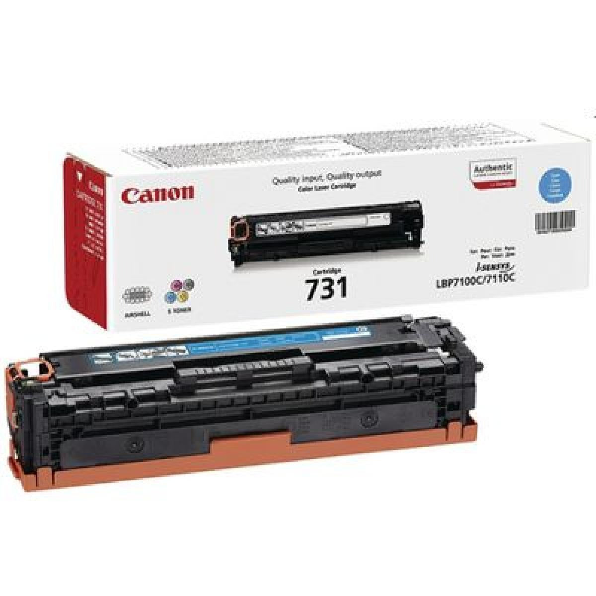 Canon EP-731C original genuine cyan toner cartridge with 1500-page yield for Canon i-SENSYS LBP7100, LBP7110, MF623Cn, MF628Cw, MF8230Cn and MF8280Cw color laser printers at SAMMANPC AlSamman For Computer in Amman, Irbid, Jordan